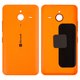 Задня панель корпуса для Microsoft (Nokia) 640 XL Lumia Dual SIM, помаранчева, з боковою кнопкою