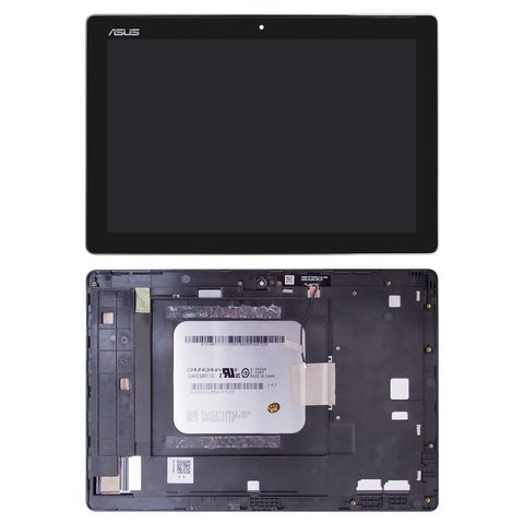 Дисплей для Asus ZenPad 10 Z300C, ZenPad 10 Z300CG, ZenPad 10 Z300CL, черный, зеленый шлейф, с рамкой, #МХТ1666Т2 CLAT101WR61XG