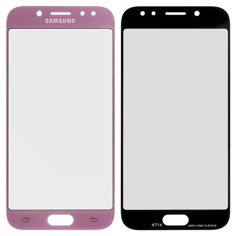 Стекло корпуса для Samsung J530F Galaxy J5 2017 , с OCA пленкой, розовое