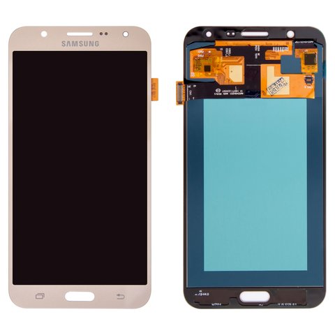 Дисплей для Samsung J700 Galaxy J7, золотистий, без рамки, High Copy, OLED 