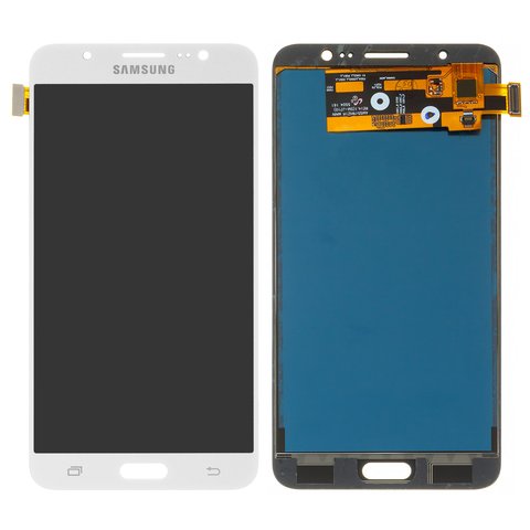 Дисплей для Samsung J710 Galaxy J7 2016 , білий, без регулювання яскравості, без рамки, Сopy, TFT 