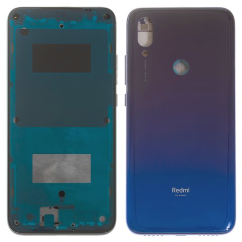 Корпус для Xiaomi Redmi 7, синий, M1810F6LG, M1810F6LH, M1810F6LI