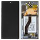 Дисплей для Samsung N975F Galaxy Note 10 Plus, серебристый, с рамкой, с аккумулятором, Original, сервисная упаковка, aura glow, #GH82-20900C/GH82-20838C