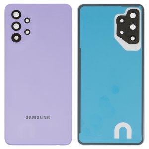 Задняя панель корпуса для Samsung A325 Galaxy A32, фиолетовая, со стеклом камеры