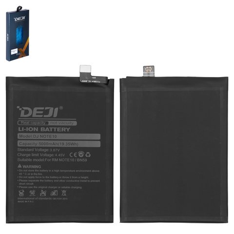 Аккумулятор Deji BN59 для Xiaomi Poco M5s, Redmi Note 10, Redmi Note 10S, Li ion, 3,87 B, 5000 мАч
