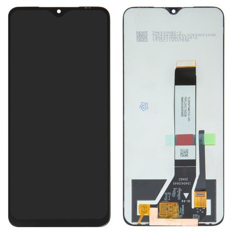 Дисплей для Xiaomi Poco M3, Redmi 9T, чорний, без рамки, Оригінал переклеєне скло , M2010J19CG