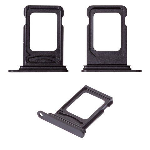Тримач SIM карти для iPhone 15, iPhone 15 Plus, чорний, single sim
