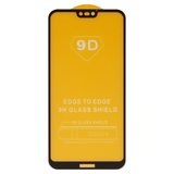 Защитное стекло для Huawei P20 Lite, совместимо с чехлом, Full Glue, (без упаковки), черный