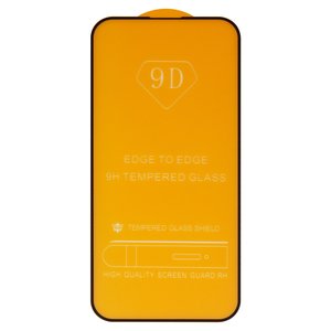 Защитное стекло для Apple iPhone 14 Pro Max, iPhone 15 Plus, iPhone 16 Plus, совместимо с чехлом, Full Glue, без упаковки , черный
