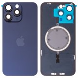 Задня панель корпуса для iPhone 15 Pro Max, синя, із склом камери, Original (PRC)