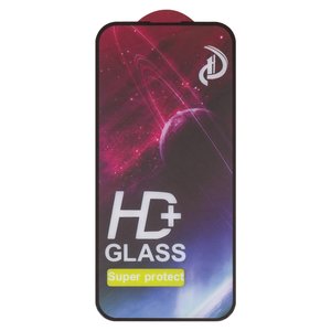 Защитное стекло All Spares для Apple iPhone 15 Pro, совместимо с чехлом, Full Glue, черный