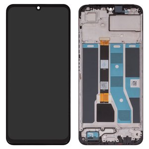 Дисплей для Realme C53 NFC, черный, с рамкой, Original PRC 