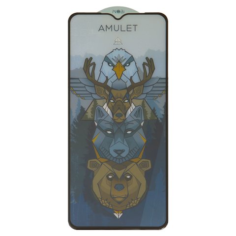 Защитное стекло iNobi Amulet для Motorola Moto E13 XT2345, Full Glue, Anti Static, черный, cлой клея нанесен по всей поверхности