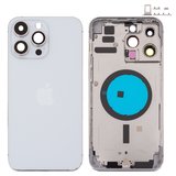 Корпус для iPhone 14 Pro Max, серебристый, с держателем SIM-карты, с боковыми кнопками, Original (PRC), EU Version, silver