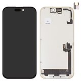 Дисплей для iPhone 17, черный, с рамкой, High Copy, (OLED), GX OEM hard