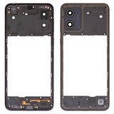 Средняя часть корпуса для Motorola Moto E13 XT2345, черная, со стеклом камеры