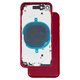 Housing compatible with iPhone 8, (red, with SIM card holders, with side buttons)