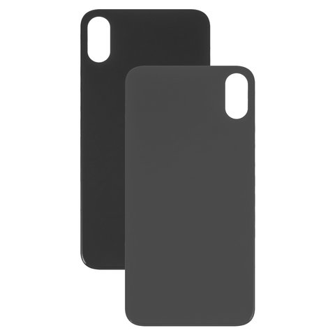 Housing Back Cover compatible with iPhone X, black, no need to remove the camera glass, big hole 