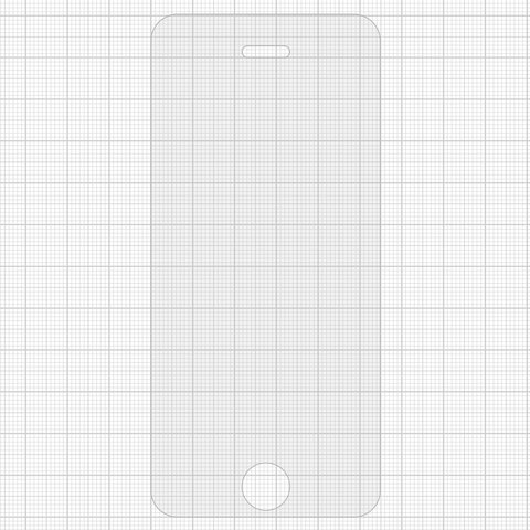 Защитное стекло All Spares для Apple iPhone 5, iPhone 5C, iPhone 5S, iPhone SE, 0,26 мм 9H, совместимо с чехлом