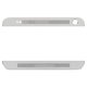 Top + Bottom Housing Panel compatible with HTC One Max 803n, (silver)
