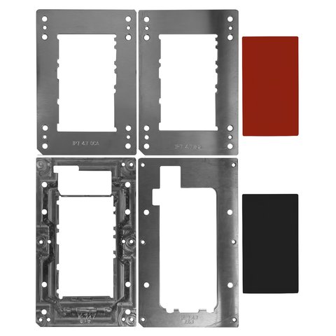 LCD Module Mould compatible with Apple iPhone 7, iPhone 8; YMJ 3 01, for OCA film gluing,  to glue glass in a frame, set 
