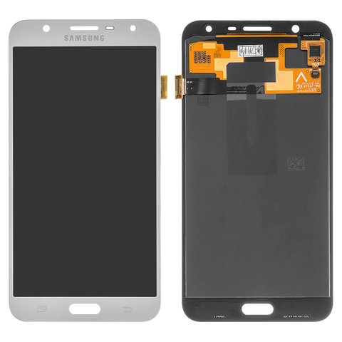 Дисплей для Samsung J701 Galaxy J7 Neo, серебристый, без рамки, Оригинал переклеено стекло 