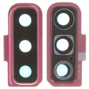 Camera Lens compatible with Samsung A750 Galaxy A7 2018 , pink, with frames 
