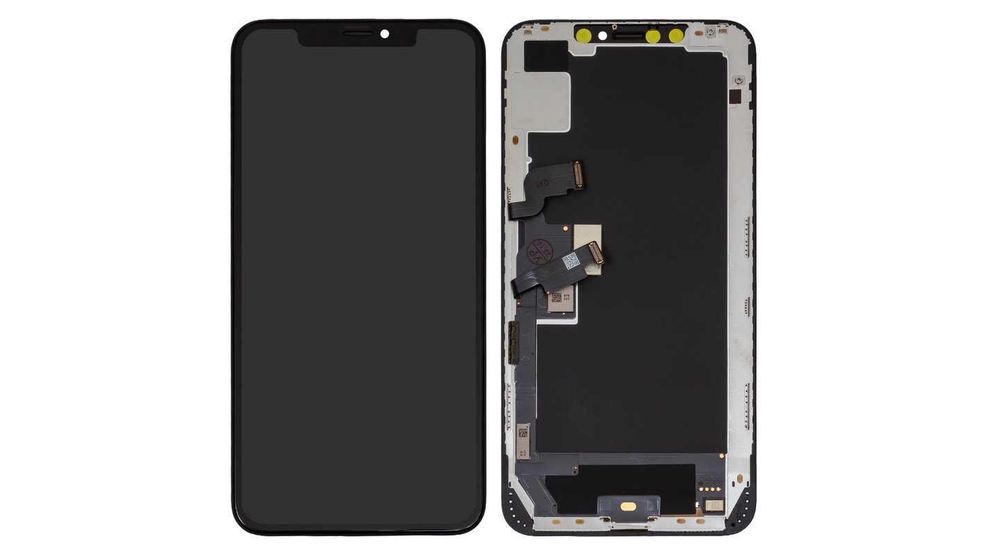 Дисплей для iPhone XS Max, черный, с рамкой, HC, (OLED), Self-welded OEM  soft - All Spares