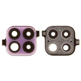 Camera Lens compatible with Huawei P40 Lite, (pink, with frames)
