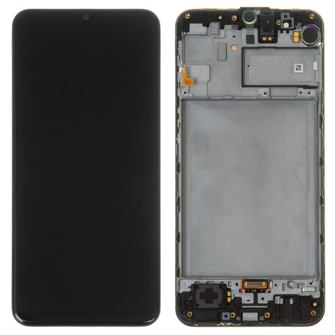 Pantalla LCD puede usarse con Samsung M315 Galaxy M31, negro, con marco, Original, empaque industrial, #GH82 22405A GH82 22631A