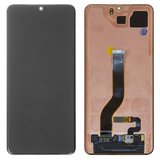Дисплей для Samsung G985 Galaxy S20 Plus, G986 Galaxy S20 Plus 5G, черный, без рамки, Оригинал (переклеено стекло)