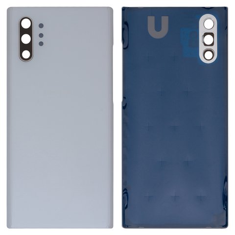 Housing Back Cover compatible with Samsung N975F Galaxy Note 10 Plus; Samsung, white, with camera lens, aura white 
