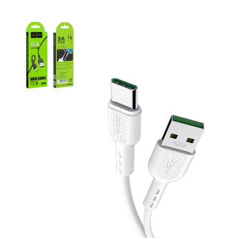 Cable USB Hoco X33, USB tipo A, USB tipo C, 100 cm, 5 A, blanco, VOOC, #6931474706126