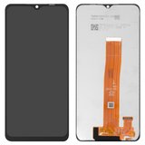 LCD compatible with Samsung A125F Galaxy A12, (black, without frame, original (change glass) , A125F V04 1540410367)