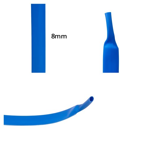 Tubo termorretractil, 1 m, 8.0 mm, azul