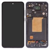 Pantalla LCD puede usarse con Samsung A556 Galaxy A55, azul, con marco, Original (PRC), navy