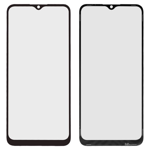 Housing Glass compatible with Samsung A037F Galaxy A03s, black, 160,5x72mm  