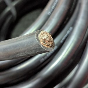 Wire In Silicone Insulation 0AWG, 95 мм², 1 m, black, UL3135 
