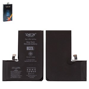 Аккумулятор Deji для Apple iPhone 14 Pro, Li ion, 3,87 B, 3510 мАч, повышенная ёмкость, без ошибки, decode battery