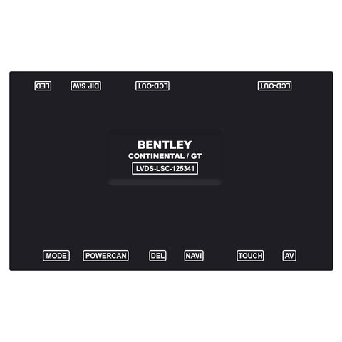 Video Interface for Bentley Continental, Mulsane of 2012 2015 MY