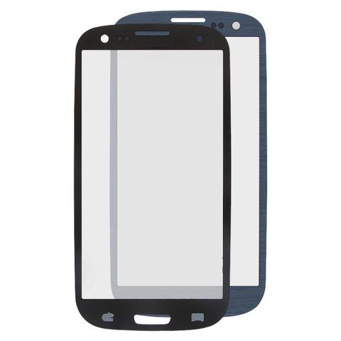 Housing Glass compatible with Samsung I9300 Galaxy S3, I9305 Galaxy S3, dark blue 