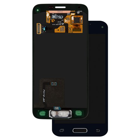 LCD compatible with Samsung G800H Galaxy S5 mini, dark blue, without frame, original change glass 