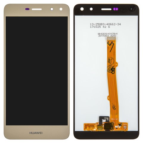 LCD compatible with Huawei Y5 2017 , Y5 III, golden, without frame, Original PRC , MYA U29 MYA L02 MYA L22 
