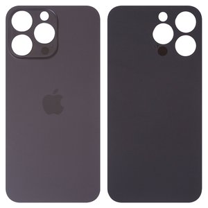 Housing Back Cover compatible with iPhone 14 Pro Max, black, no need to remove the camera glass, Original PRC , big hole 