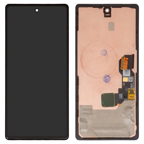 LCD compatible with Google Pixel 6a, black, with frame, original change glass , GX7AS, GB62Z, G1AZG