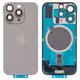 Housing Back Cover compatible with iPhone 16 Pro, (gray, with camera lens, Original (PRC), natural titanium)