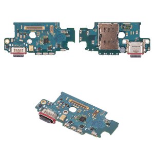 Flat Cable compatible with Samsung S936 Galaxy S25 Plus, charge connector, with components, Original PRC , charging board 
