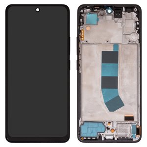 LCD compatible with Xiaomi Redmi Note 13 4G, black, with frame, Copy, TFT  