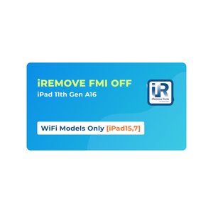 iRemove FMI OFF iPad 11th Gen  A16 WiFi Model Only [iPad15,7]