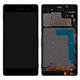 Pantalla LCD puede usarse con Sony D6603 Xperia Z3, D6643 Xperia Z3, negro, con marco, Original (PRC)